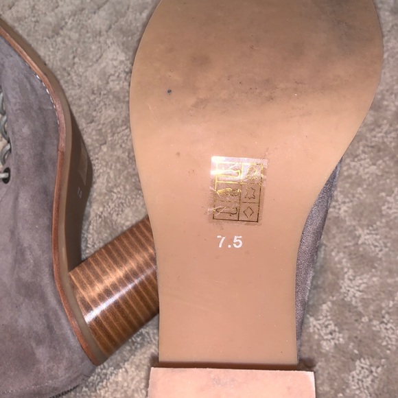 JEFFREY CAMPBELL SUEDE OPEN LACE BOOTIES - Picture 6 of 8